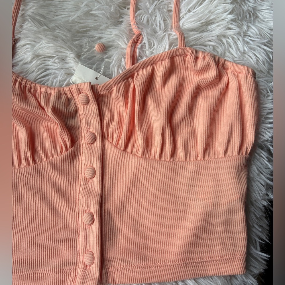 Forever 21 Pink Ribbed Crop Tank Top 💗 - Picture 3 of 6